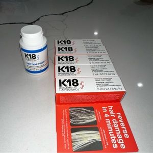 K18 Peptide Prep PH shampoo 1.8 oz                         5 Leave In Hair Masks